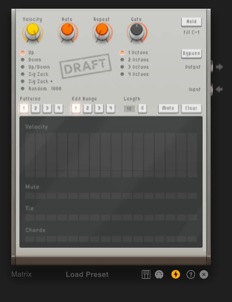Matrix Arpeggiator Device