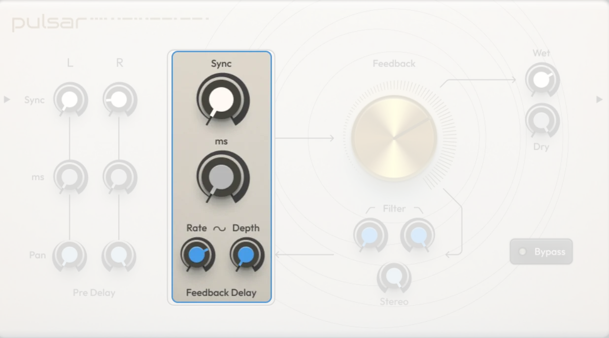 Pulsar Feedback delay