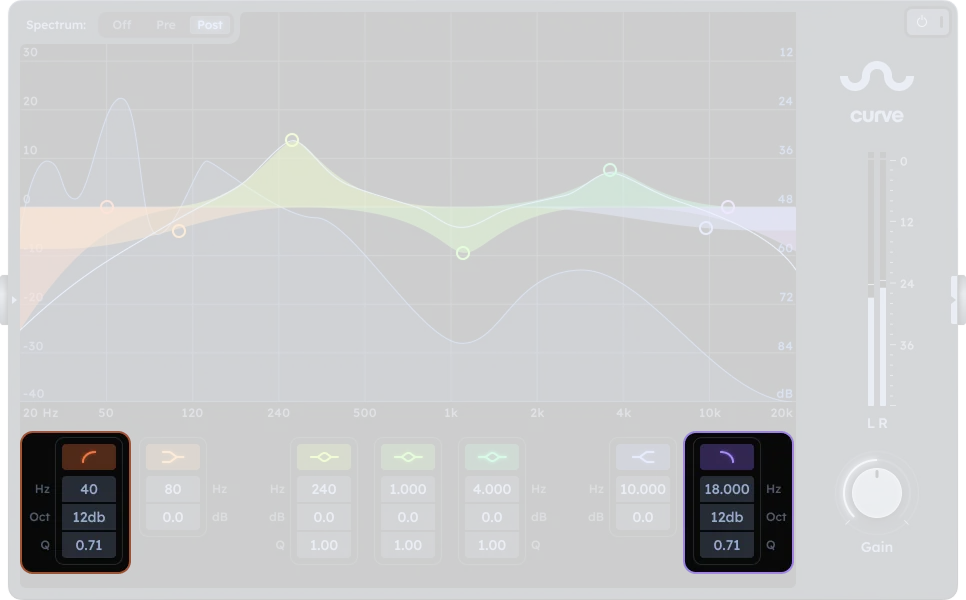 Curve Low/High Pass Filters