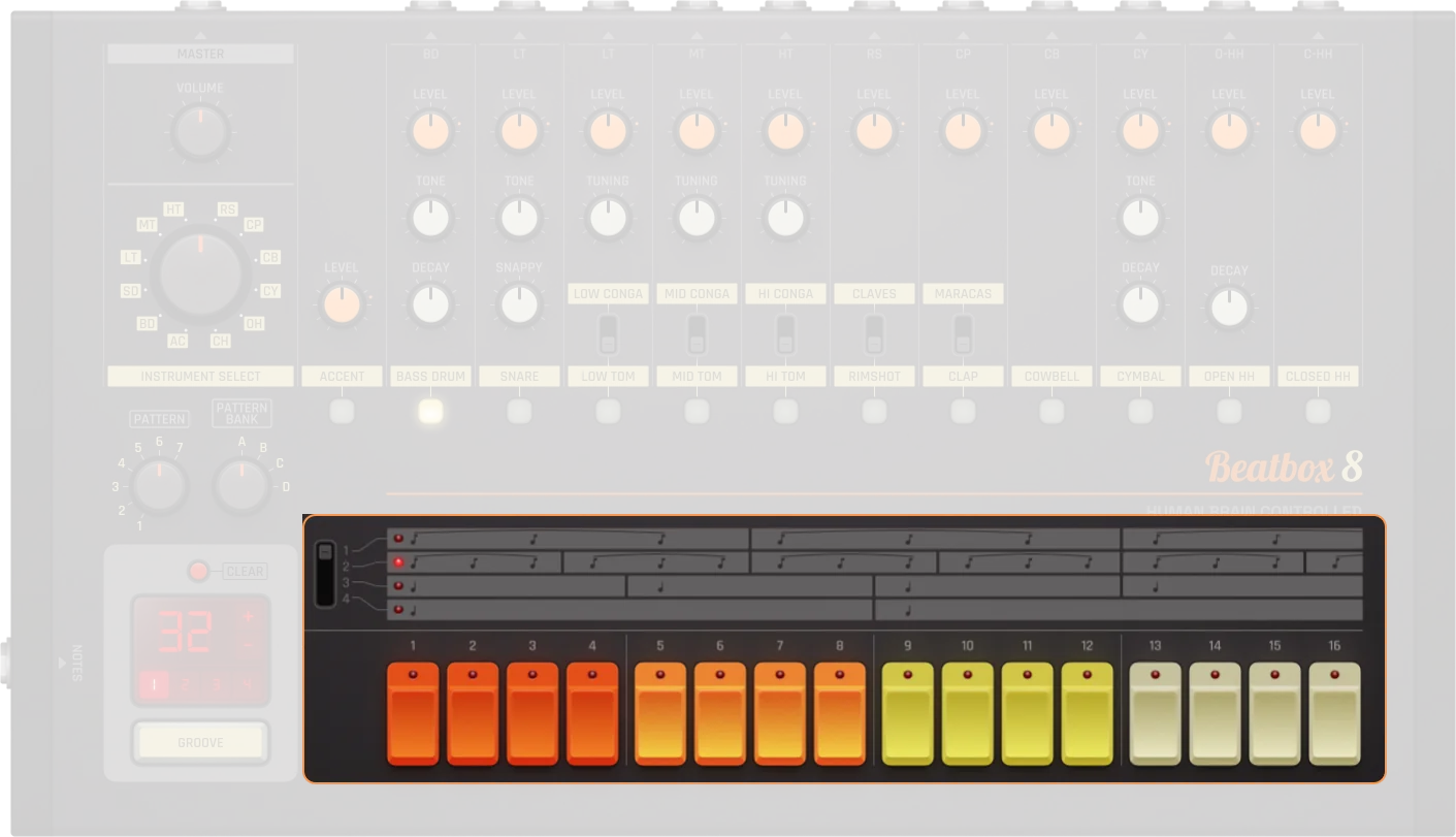 Beatbox8 Pattern Editor